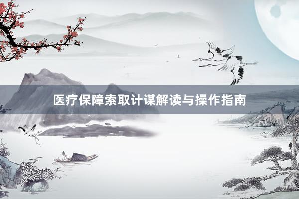 医疗保障索取计谋解读与操作指南